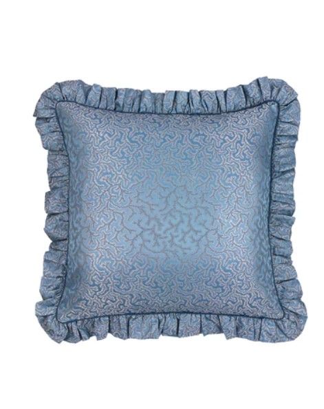 Купить Декоративная шелковая наволочка  Gingerlily Coral Fern Silk Eiderdown - Blue