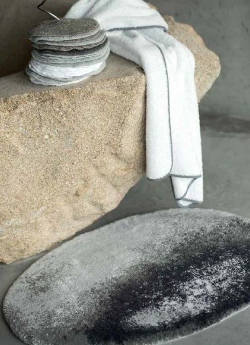 Купити Килимок для ванної з єгипетської бавовни Giza Abyss & Habidecor Stone 993  Metal