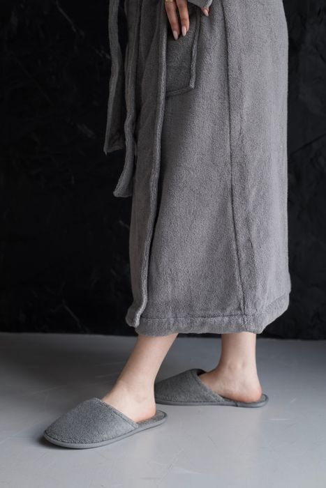 Купити Халат махровий Lappartement Chicago Dark Gray