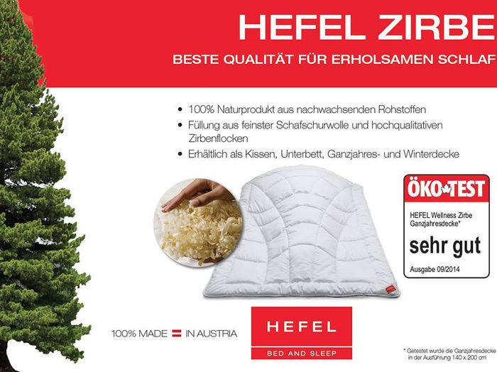 Купить Одеяло шерсть+хлопья кедра Hefel Wellness Zirbe (WD) Зимнее