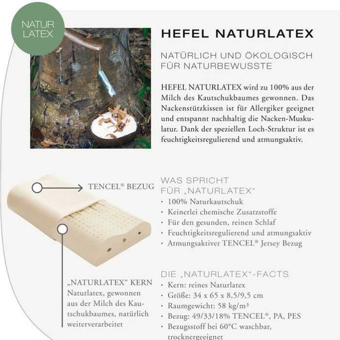 Купити Подушка Hefel Naturlatex ортопедична