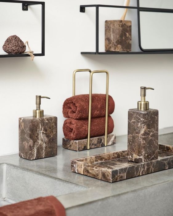 Стойка для гостевых полотенец Aquanova Hammam Brown, 1 шт., 7,5x17x24,5см, Hammam
