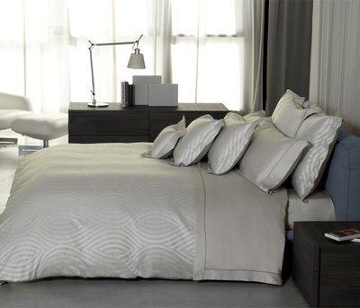 Buy Bed linen Signoria jacquard Firenze Ponza Grey